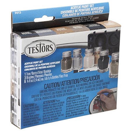 TESTORS 9013 6 Color Flat Acrylic Pod Set TE574907